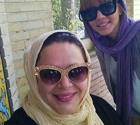 عکس سلفی بهاره رهنما و دخترش پریا
