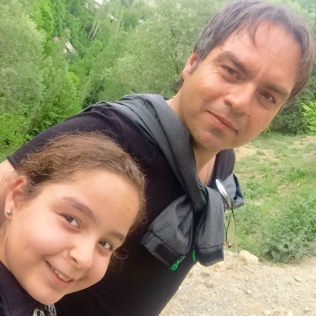 عکس سلفی شهرام قائدی و دخترش
